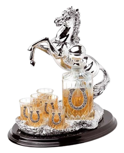 Vodka set of 6 glasses "Horse"